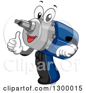 Poster, Art Print Of Cartoon Power Drill Impact Wrench Giving A Thumb Up