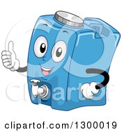 Poster, Art Print Of Cartoon Water Container Character Holding A Thumb Up