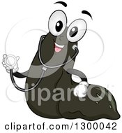 Cartoon Leech Character With A Stethoscope