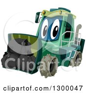 Poster, Art Print Of Cartoon Garbage Compactor Tractor With A Load