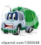 Poster, Art Print Of Cartoon Happy Garbage Truck