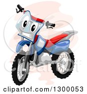 Cartoon Motocross Bike Character
