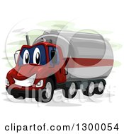 Poster, Art Print Of Cartoon Oil Truck Character