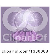 Clipart Of A Sketched Plasma Ball On Purple Royalty Free Vector Illustration