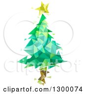 Clipart Of A Geometric Christmas Tree Royalty Free Vector Illustration