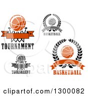 Poster, Art Print Of Basketball Wreath And Hoop Designs