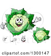 Cartoon Face Hands And Cauliflowers