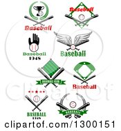 Poster, Art Print Of Baseball Designs And Text
