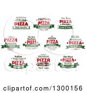 Clipart Of Pizza Text Designs 7 Royalty Free Vector Illustration