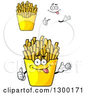 Poster, Art Print Of Cartoon Face Hands And French Fries