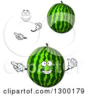 Poster, Art Print Of Face Hands And Watermelons