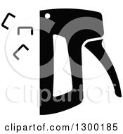 Clipart Of A Black Stapler And Staples Royalty Free Vector Illustration by Vector Tradition SM