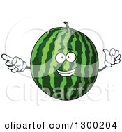 Poster, Art Print Of Watermelon Character Pointing