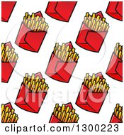Clipart Of A Seamless Background Pattern Of French Fries Royalty Free Vector Illustration