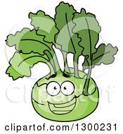 Happy Kohlrabi Character