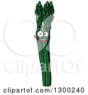 Clipart Of A Happy Asparagus Character Royalty Free Vector Illustration