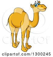 Clipart Of A Cartoon Happy Camel Royalty Free Vector Illustration