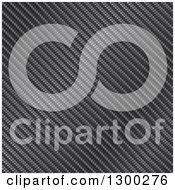 Clipart Of A Shiny Diagonal Carbon Fiber Texture Background Royalty Free Vector Illustration