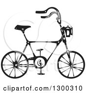 Poster, Art Print Of Black And White Woodcut Bicycle In Profile