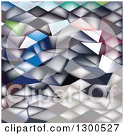 Clipart Of A Low Poly Abstract Geometric Background Of A Jockey Royalty Free Vector Illustration