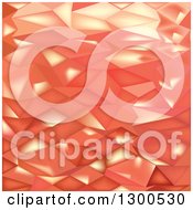 Poster, Art Print Of Low Poly Abstract Geometric Background Of Orange