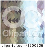 Clipart Of A Low Poly Abstract Geometric Background Of Taupe And Blue Royalty Free Vector Illustration