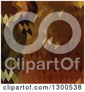 Poster, Art Print Of Low Poly Abstract Geometric Background Of Brown And Auburn