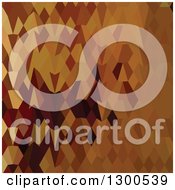 Poster, Art Print Of Low Poly Abstract Geometric Background Of Brown Autumn Leaves