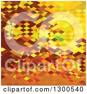 Poster, Art Print Of Low Poly Abstract Geometric Background Of An Autumnal Forest