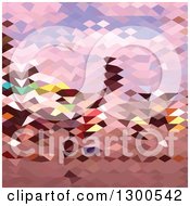 Poster, Art Print Of Low Poly Abstract Geometric Background Of A Horseman