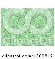 Poster, Art Print Of Green Flower Pattern Background