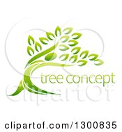 Poster, Art Print Of Gradient Green Man Forming The Trunk Of A Tree With Sample Text