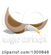 Poster, Art Print Of Flying Bald Eagle With Sample Text