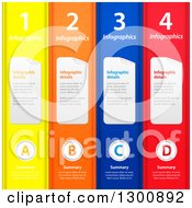 Clipart Of Colorful Binder Sides With Infographic Sample Text Royalty Free Vector Illustration