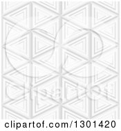 Clipart Of A Grayscale Triangle Geometric Pattern Background Royalty Free Vector Illustration