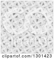 Clipart Of A Grayscale Geometric Pattern Background Royalty Free Vector Illustration
