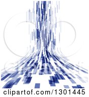 Clipart Of A Blue Abstract Flow Background Curving Upwards Royalty Free Vector Illustration by vectorace