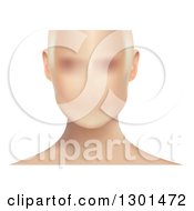 Blurred Anonymous Caucasian Womans Face On White