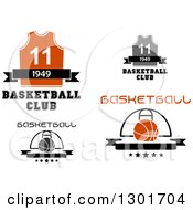 Poster, Art Print Of Blank Banners With Basketballs Jerseys And Text