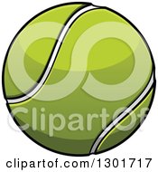Clipart Of A Cartoon Tennis Ball Royalty Free Vector Illustration