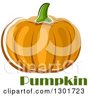 Poster, Art Print Of Perfect Autumn Pumpkin Over Text