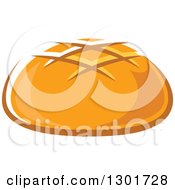 Clipart Of A Round Bread Royalty Free Vector Illustration