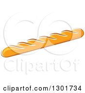 Clipart Of A Baguette Bread Loaf Royalty Free Vector Illustration