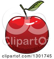 Cartoon Shiny Red Apple
