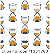 Poster, Art Print Of Seamless Pattern Background Of Hourglasses 3