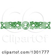 Poster, Art Print Of Green Celtic Knot Rule Border Design Element 10