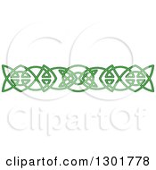 Poster, Art Print Of Green Celtic Knot Rule Border Design Element 11