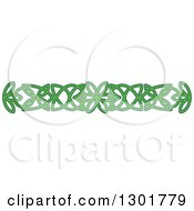 Clipart Of A Green Celtic Knot Rule Border Design Element 12 Royalty Free Vector Illustration