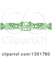 Green Celtic Knot Rule Border Design Element 13
