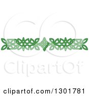 Clipart Of A Green Celtic Knot Rule Border Design Element 14 Royalty Free Vector Illustration